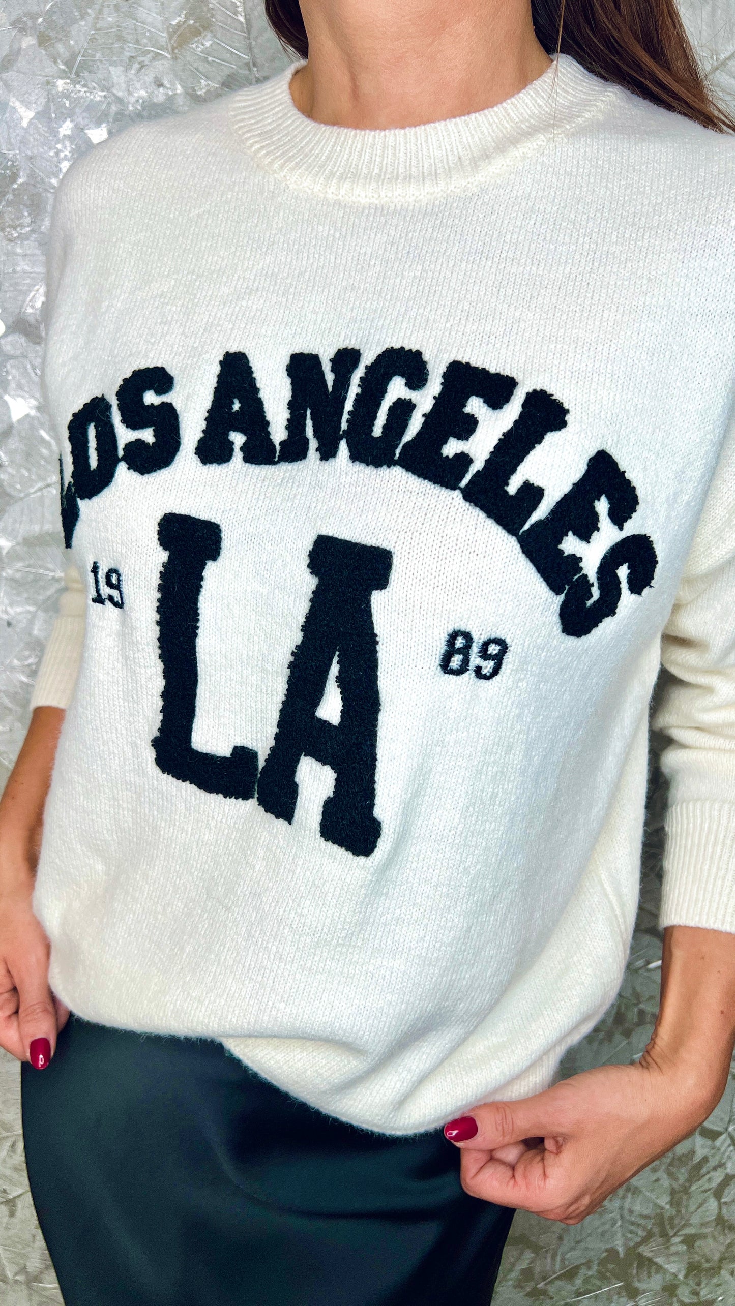 Pullover "LOS ANGELES" Creme