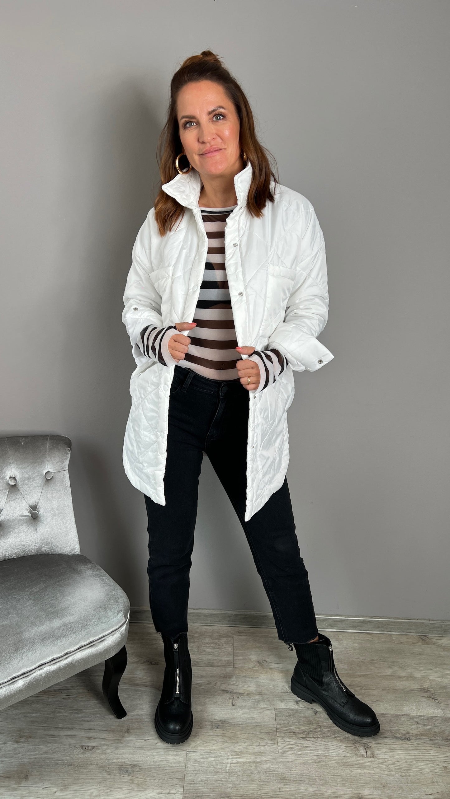 Steppjacke WHITE