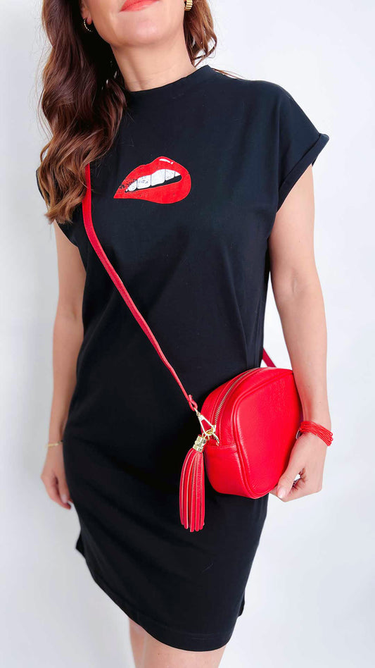 T-Shirt Kleid „LIPS"