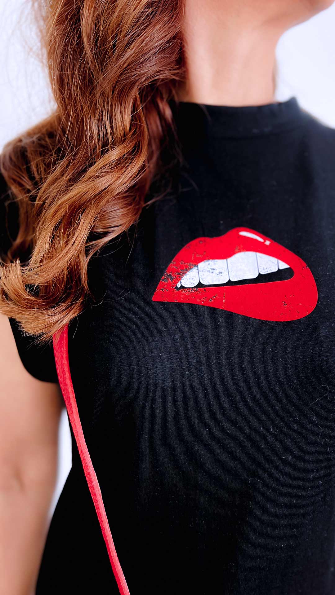 T-Shirt Kleid „LIPS"